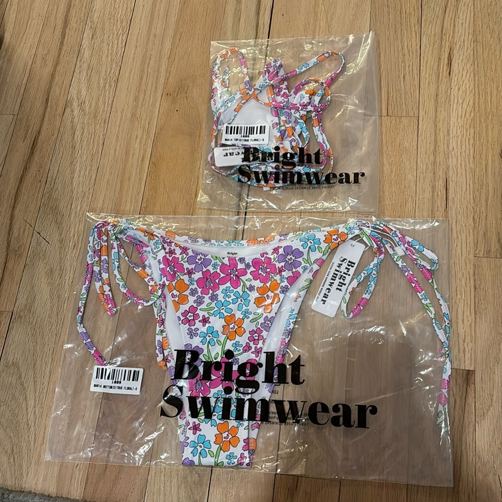 Bright Swimwear Maria Top and Bottom (Citrus Floral)
